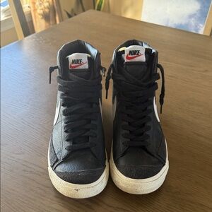 Nike Black and White Blazers High-Top Sneakers